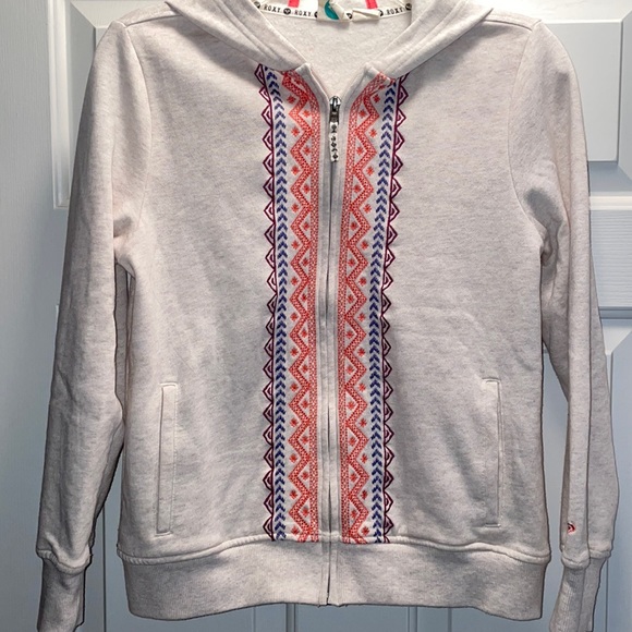 Roxy Girl Size 14/16 Zip-up Hoodie Sweatshirt - Picture 2 of 8